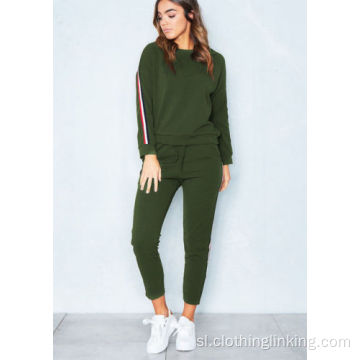 Obrezane vrhnje majice in hlače Set Bodycon Jumpsuit